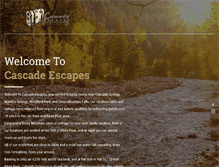 Tablet Screenshot of cascadeescapes.com